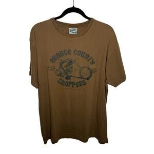 ODM / brown black Orange County Choppers motorcycle t-shirt / L